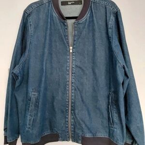 Simply Be Denim Utility Jacket in Blue